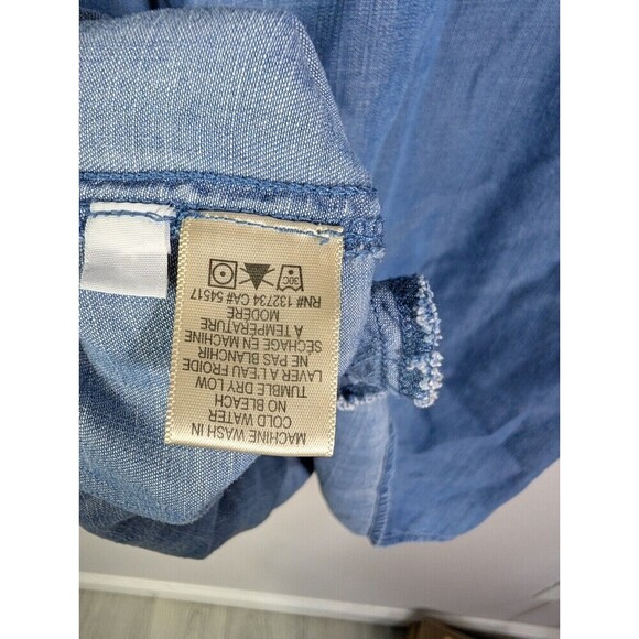 Cloth & Stone Chambray Shirt Dress Blue Small - Picture 5 of 12